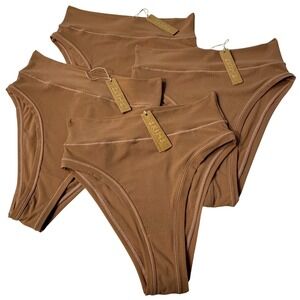 SKIMS Summer Mesh Brief Lot of 4 Sienna Small